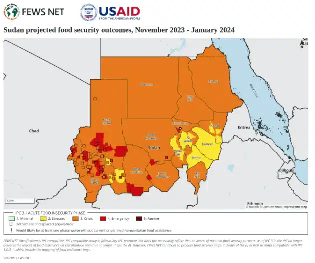 مدى اقتراب العديد من السودانيين من المجاعة